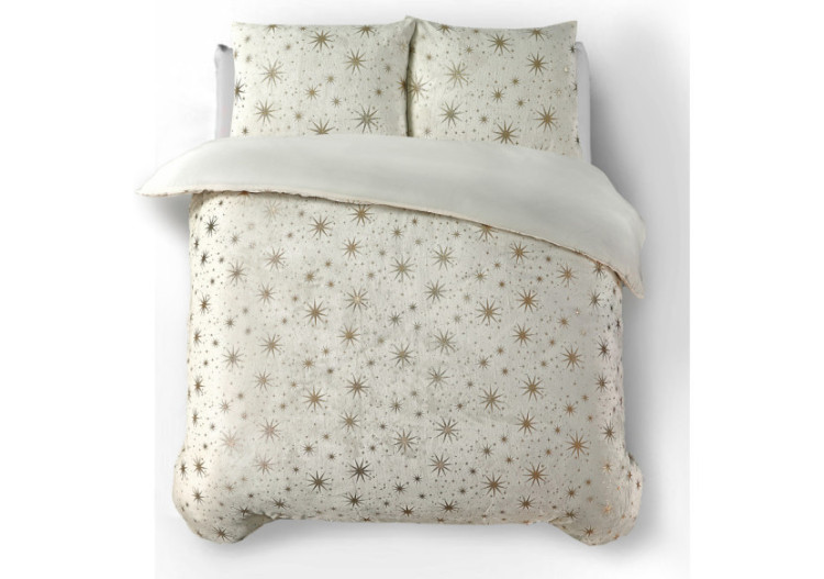 Housse de couette Glamour Flanel - Crème 200 x 200/220 cm - 17019067 - Sleeptime 2