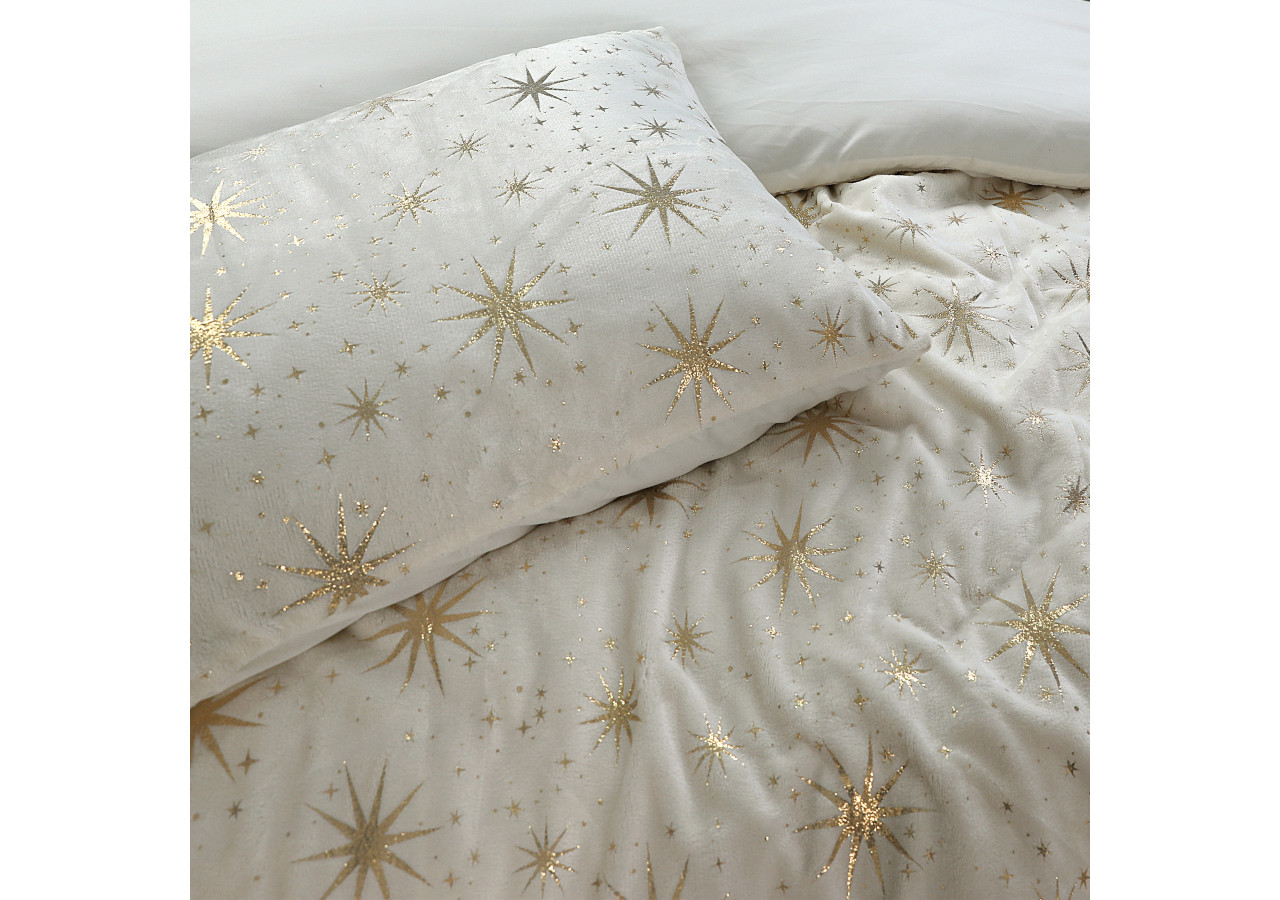 Housse de couette Glamour Flanel - Crème 200 x 200/220 cm - 17019067 - Sleeptime