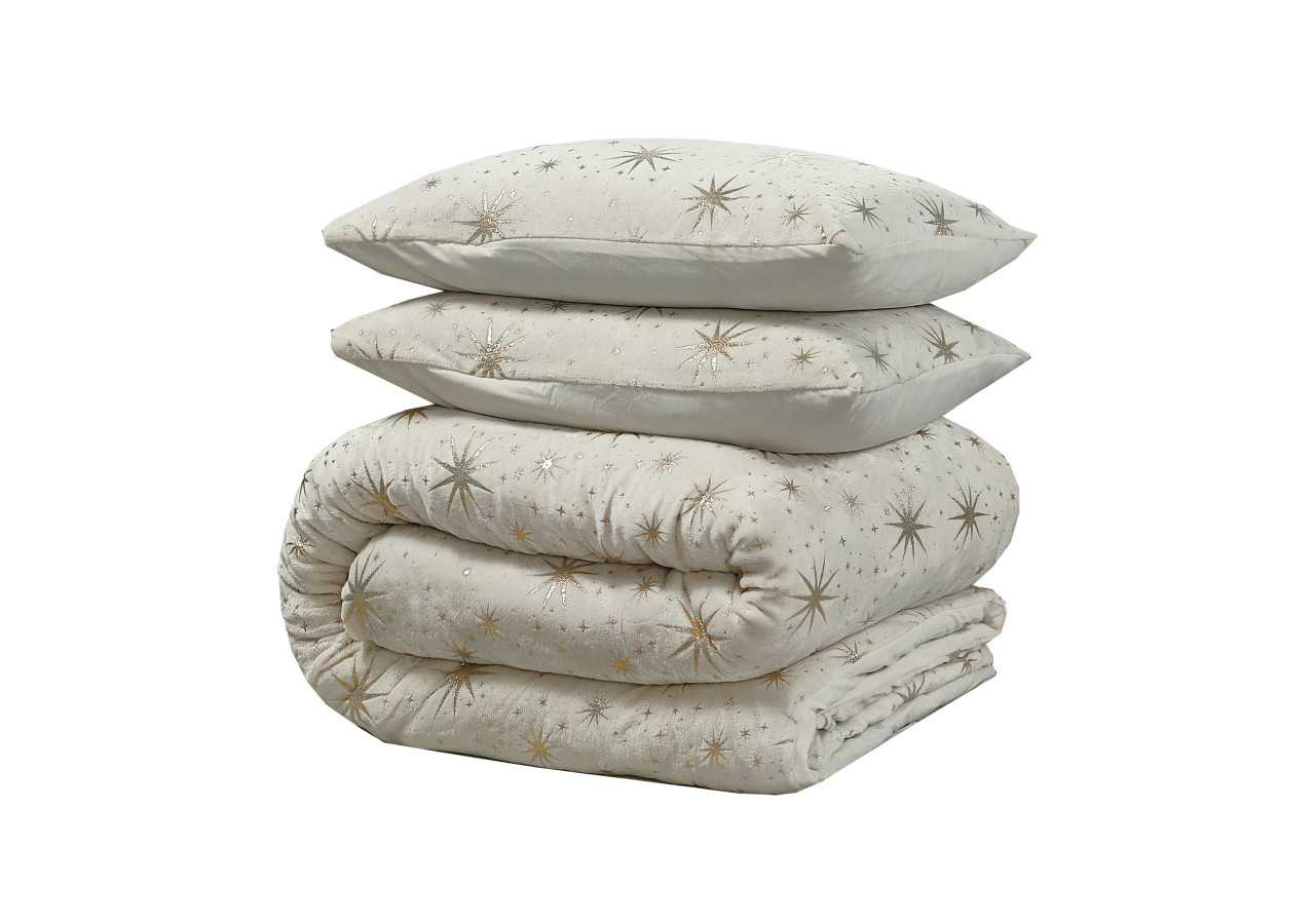 Housse de Couette Glamour Flanel Stars - Flanel Teddy Fleece 240 x 200/220 - 17019068 - Sleeptime