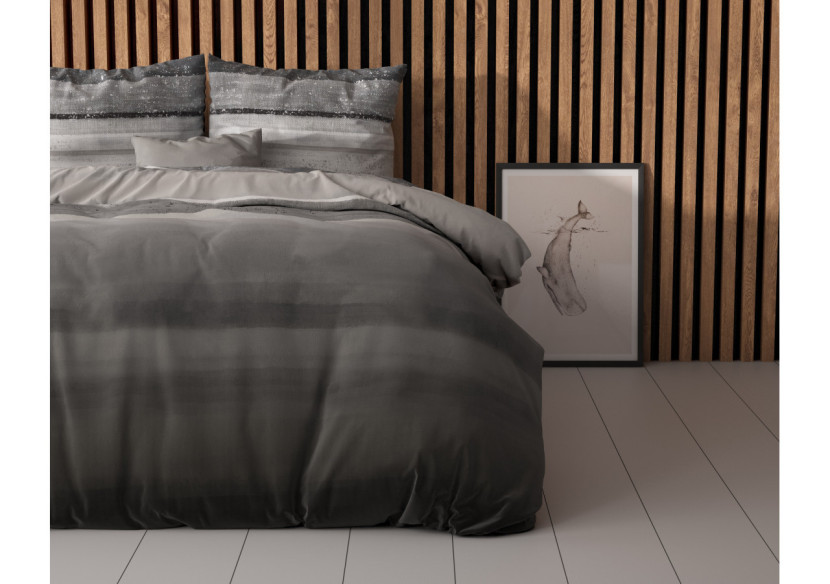 Housse de Couette Marcus Antracite - 100% Coton 200 x 220 cm - 14019377 - Sleeptime