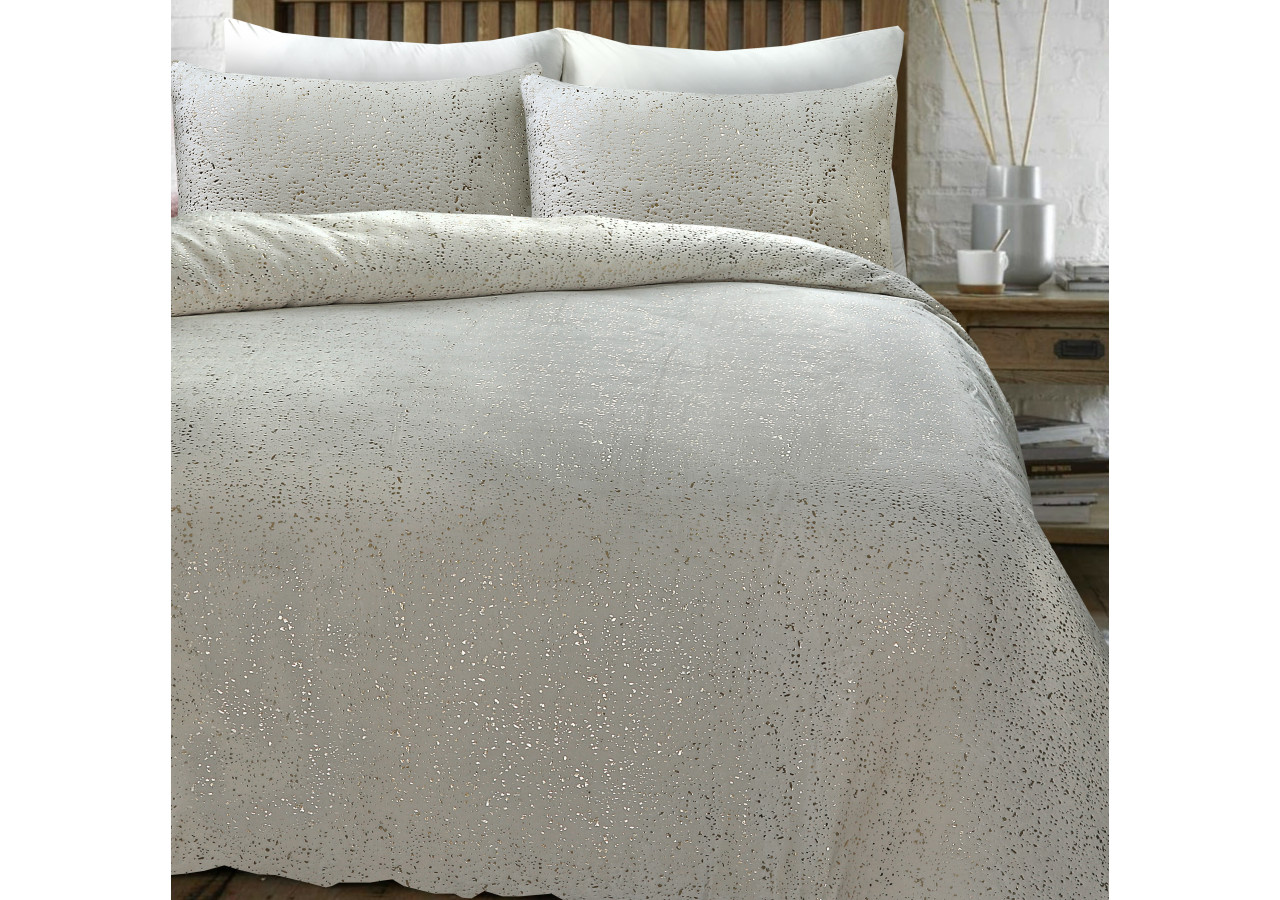 Housse de Couette Glamour Flanel - Crème 240 x 200/220 cm en Polyester - 17019062 - Sleeptime