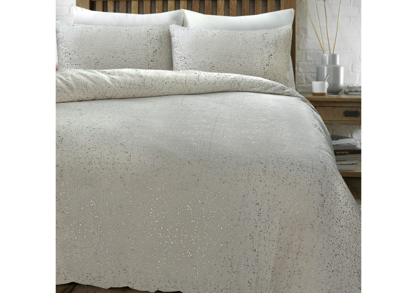 Housse de Couette Glamour Flanel - Crème 240 x 200/220 cm en Polyester - 17019062 - Sleeptime