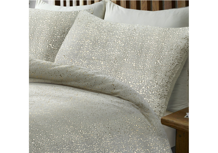 Housse de Couette Glamour Flanel - Crème 240 x 200/220 cm en Polyester - 17019062 - Sleeptime