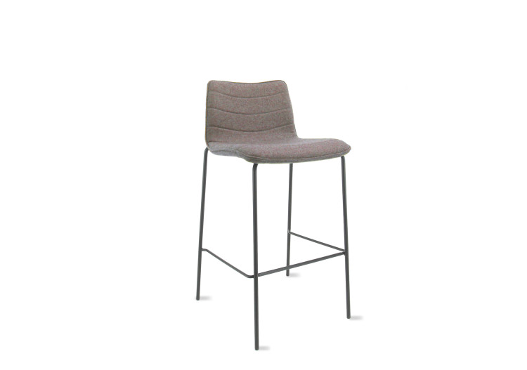 Tabouret Workliving Verona - Tissu Wolvilt Fenice 511 clair brun 75 cm - 107951C - Workliving