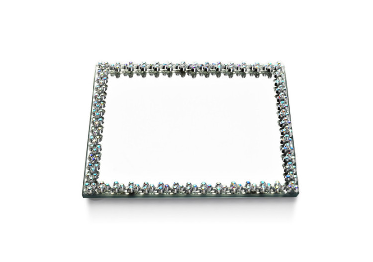 Sous-plat Margot Argent - 15x15cm avec bord décoratif - HTRJ7409 - Mondex
