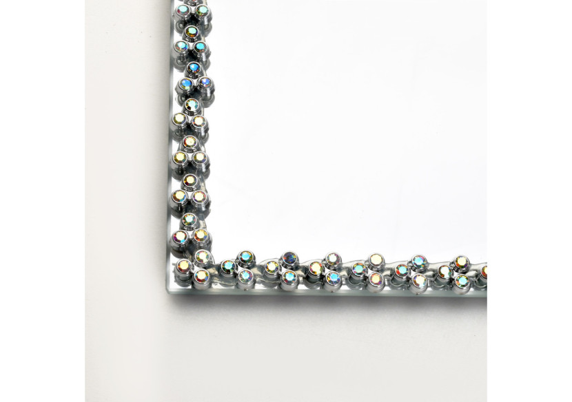 Sous-plat Margot Argent - 15x15cm avec bord décoratif - HTRJ7409 - Mondex