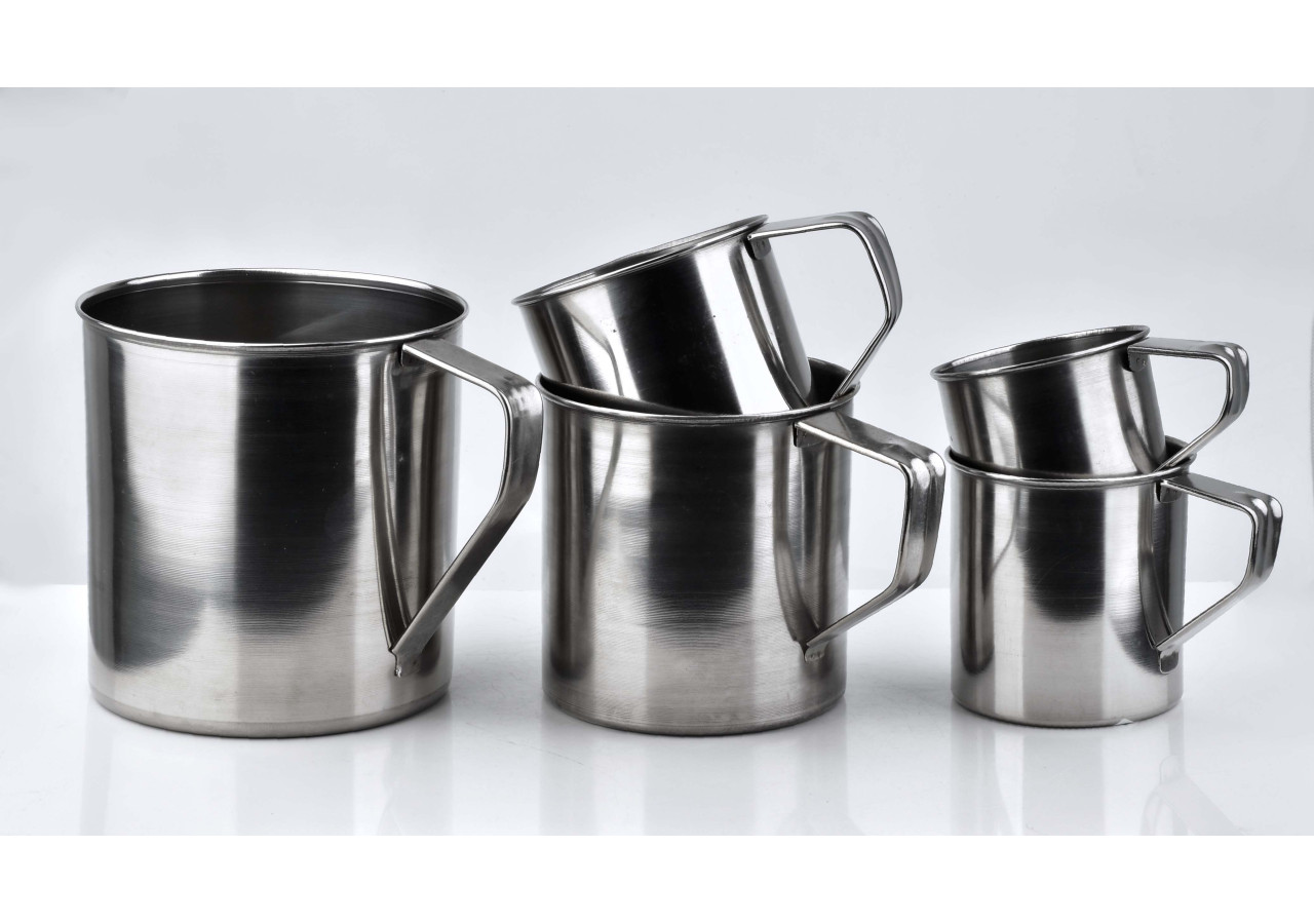 Mug BASIC KITCHEN - 700ml en acier inoxydable, 10cm - HTXA7253-CX - Cookini By Mondex