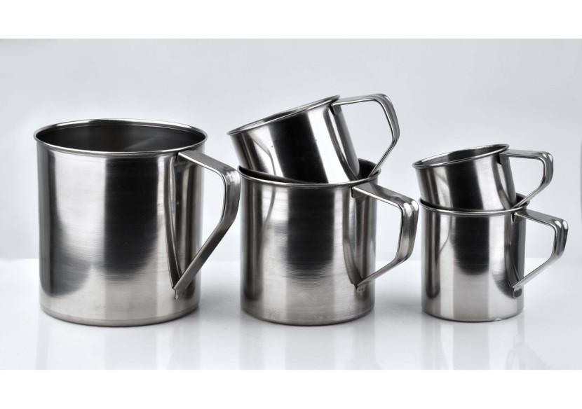 Mug BASIC KITCHEN - 700ml en acier inoxydable, 10cm - HTXA7253-CX - Cookini By Mondex