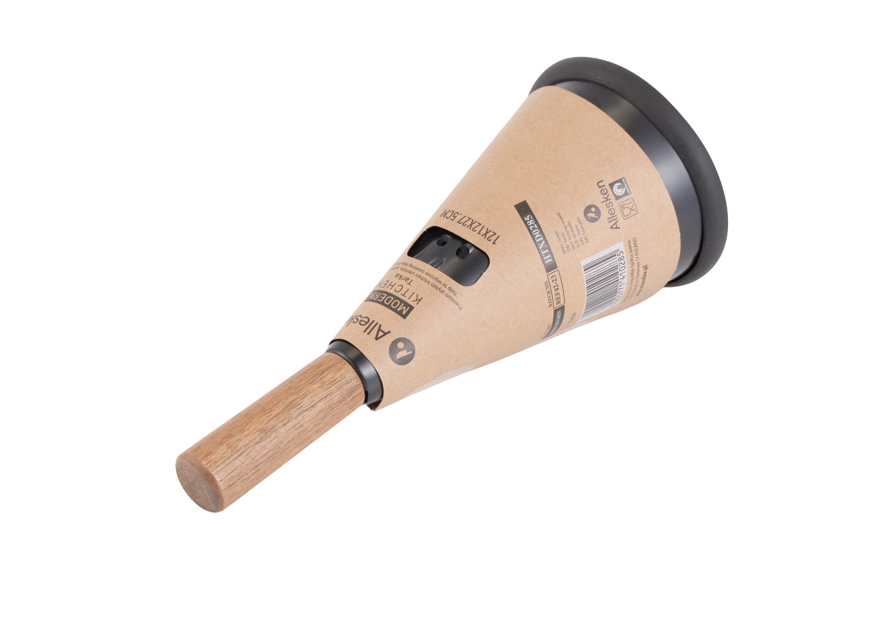 Râpe MODERN KITCHEN - Acier inoxydable et poignée en bois 12x12x27,5cm - HTXD0285 - Allesken