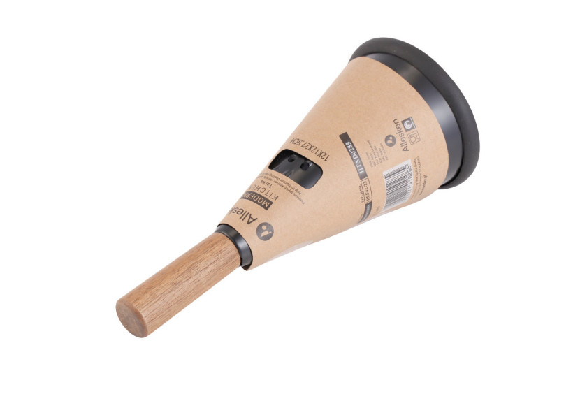 Râpe MODERN KITCHEN - Acier inoxydable et poignée en bois 12x12x27,5cm - HTXD0285 - Allesken