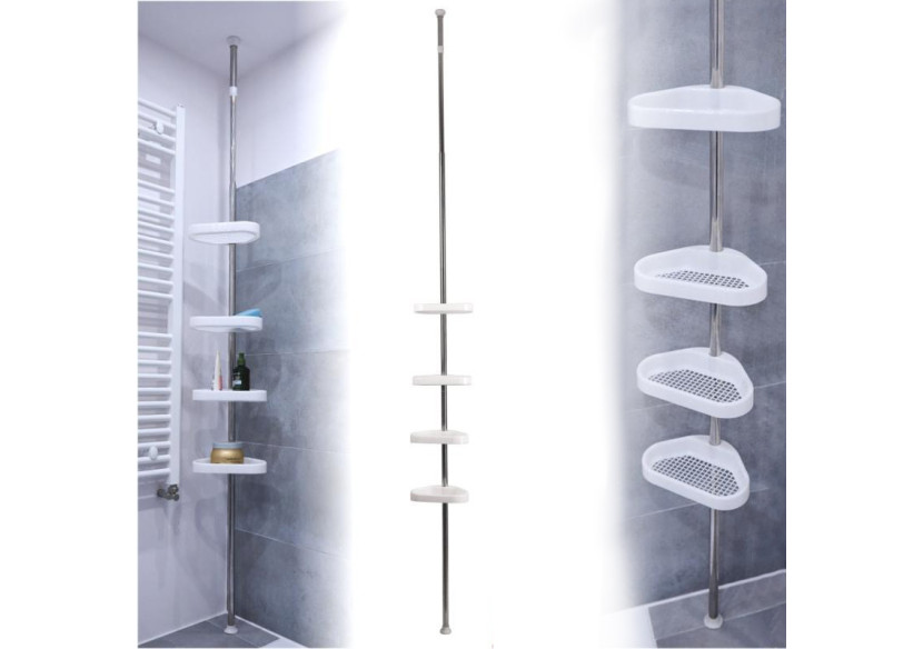 Porte-serviettes ZAC WHITE - Téléscopique 23x14xh260cm - HTUA0795 - Bathlab By Mondex Porte-serviettes ZAC WHITE - Téléscopique 23x14xh260cm - HTUA0795 - Bathlab By Mondex