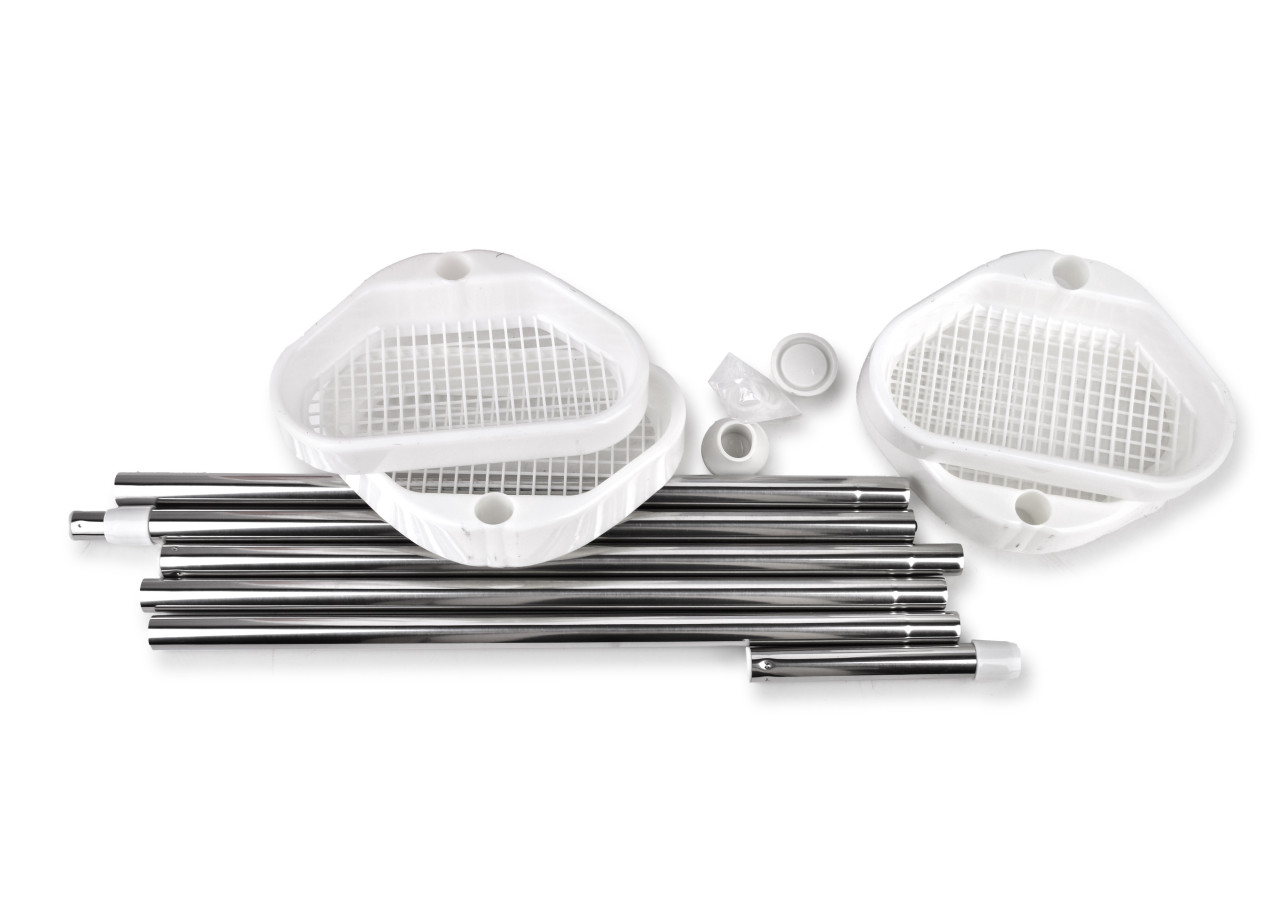 Porte-serviettes ZAC WHITE - Téléscopique 23x14xh260cm - HTUA0795 - Bathlab By Mondex