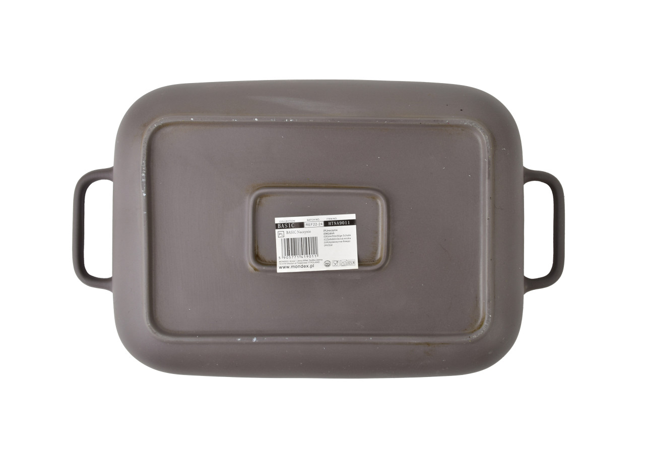 BASIC Plat Allongé Noir - 33 x 20 x 6,5 cm - HTNA9011 - Mondex