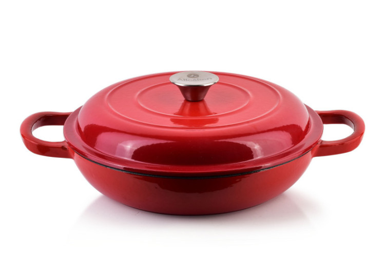 Cocotte RODELUXE - Émaillée en fonte 26x26xh11cm - HTXD5892-PROM - Allesken