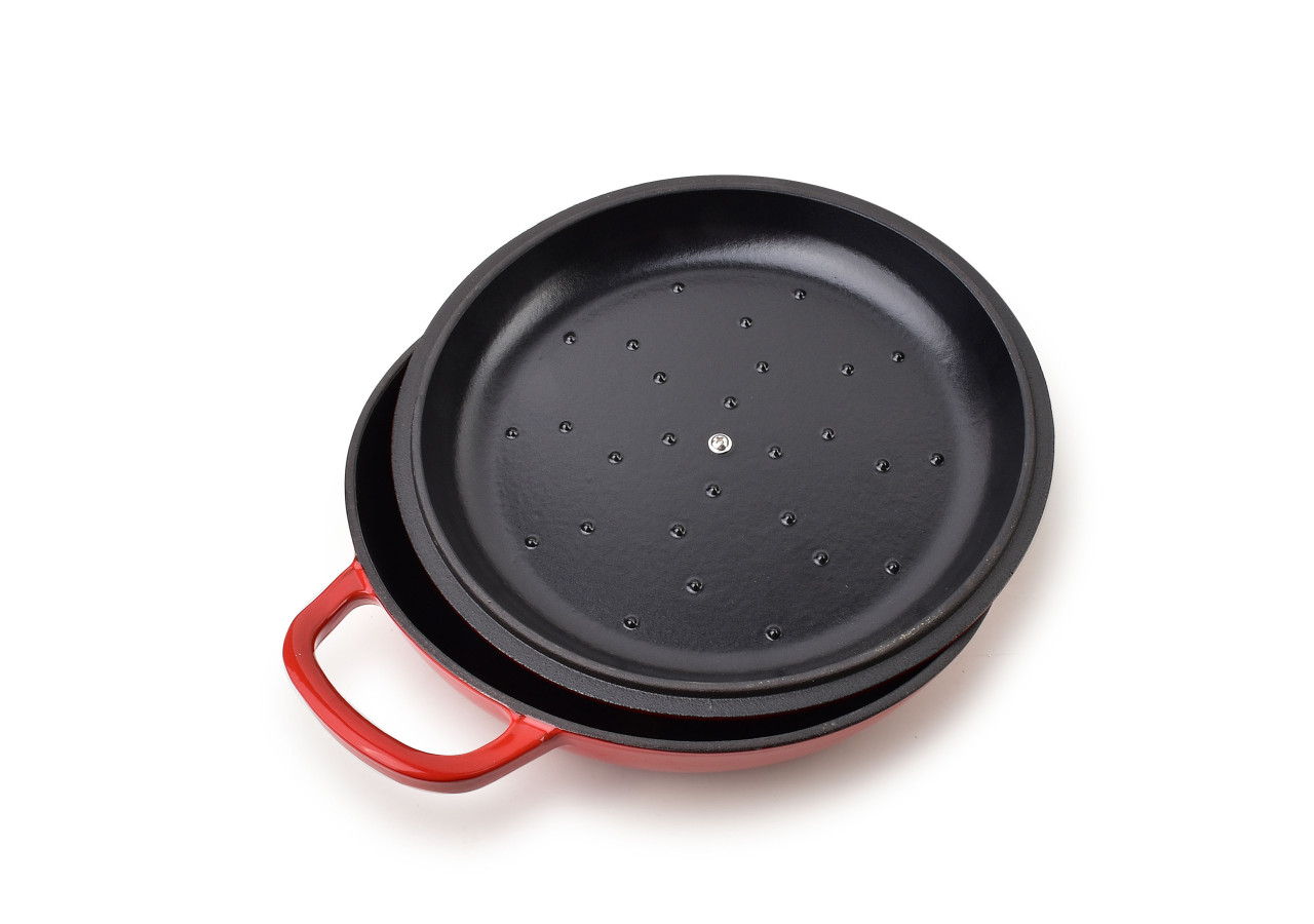 Cocotte RODELUXE - Émaillée en fonte 26x26xh11cm - HTXD5892-PROM - Allesken