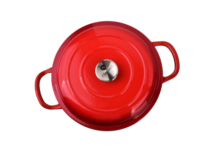 Cocotte RODELUXE - Émaillée en fonte 26x26xh11cm - HTXD5892-PROM - Allesken