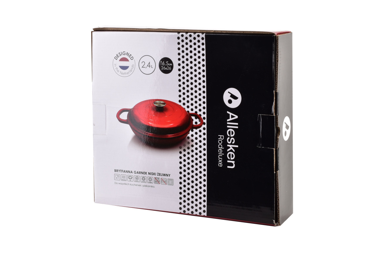 Cocotte RODELUXE - Émaillée en fonte 26x26xh11cm - HTXD5892-PROM - Allesken