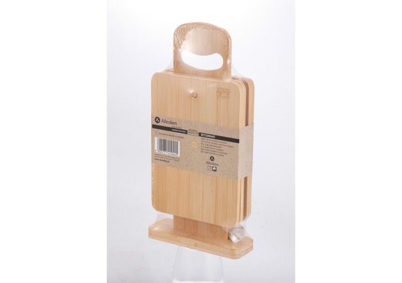 Set de 4 planches MODERN KITCHEN - Bambou sur support 15x5,5x31 cm - HTXD0445 - Allesken Set de 4 planches MODERN KITCHEN - Bambou sur support 15x5,5x31 cm - HTXD0445 - Allesken