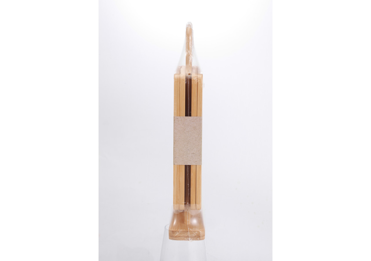 Set de 4 planches MODERN KITCHEN - Bambou sur support 15x5,5x31 cm - HTXD0445 - Allesken