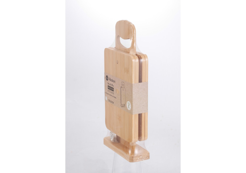 Set de 4 planches MODERN KITCHEN - Bambou sur support 15x5,5x31 cm - HTXD0445 - Allesken Set de 4 planches MODERN KITCHEN - Bambou sur support 15x5,5x31 cm - HTXD0445 - Allesken