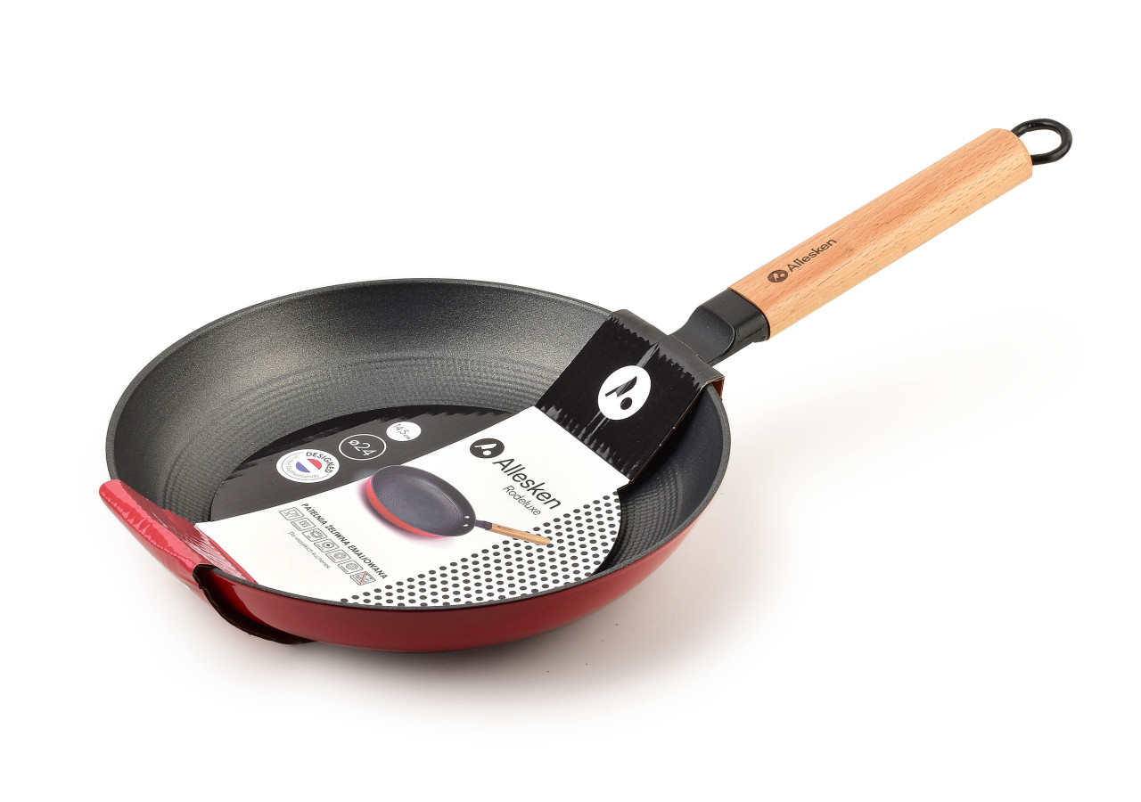 Poêle RODELUXE - 24 cm - Fonte Émaillée - HTXD5915-PROM - Allesken