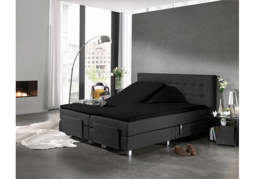 Housse de matelas Splittopper Jersey - Noir 140 x 200 cm - 12011472 - Dreamhouse