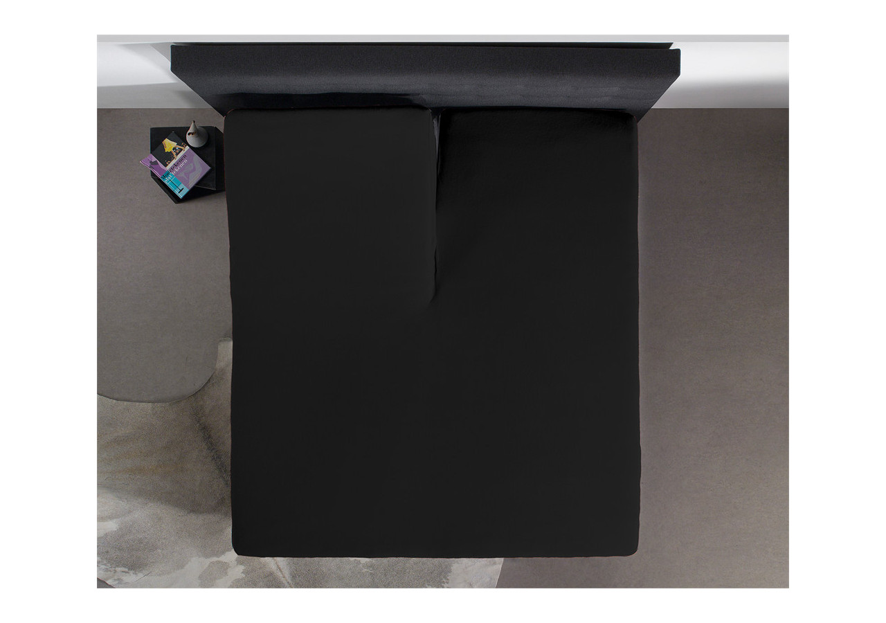 Housse de matelas Splittopper Jersey - Noir 140 x 200 cm - 12011472 - Dreamhouse