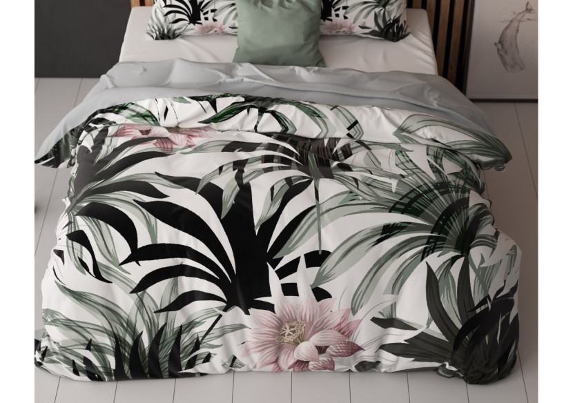 Housse de Couette Suzette Blanc - 140 x 200/220 cm, 100% Microfibre - 17018256 - Sleeptime