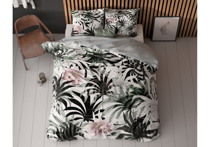 Housse de Couette Suzette Blanc - 140 x 200/220 cm, 100% Microfibre - 17018256 - Sleeptime