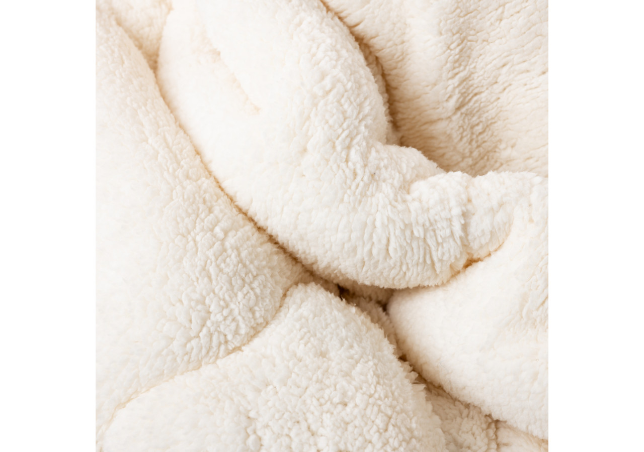 Couette Lazy Teddy Crème - 140 x 200 cm, Confort et Luxe - 17019244 - Sleeptime