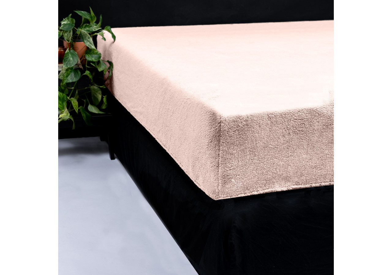 Housse de matelas Teddy - Rose 160 x 200 cm, confort optimal - 17019186 - Sleeptime