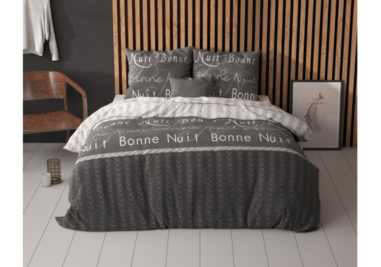 Housse de Couette Bonne Nuit Antracite - 140x220 - Bonne Nuit 4 Antraciet 140x220 - Royal Textile 2