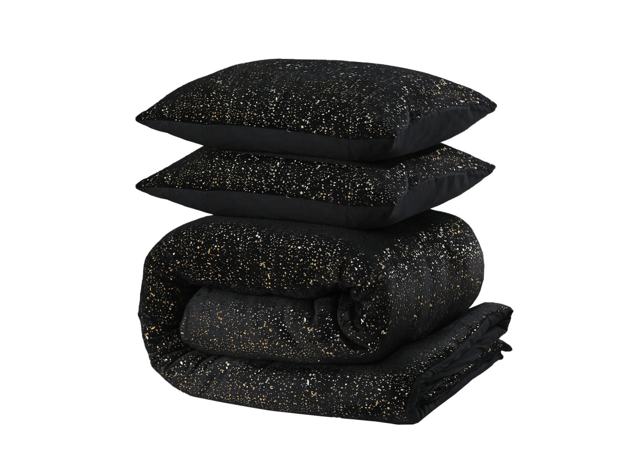 Housse de couette Glamour Flanel - Noir 240 x 200/220 cm - 17019078 - Sleeptime