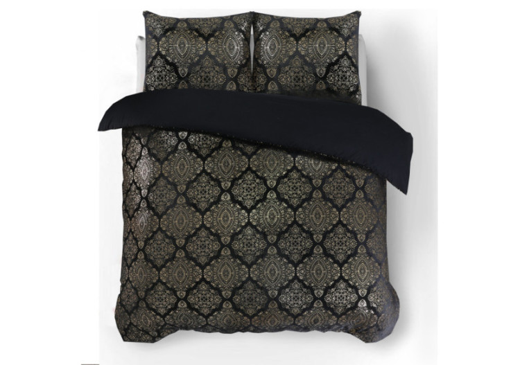 Housse de Couette Glamour Flanel Art - Noir 140 x 200/220 cm - 17019073 - Sleeptime 2