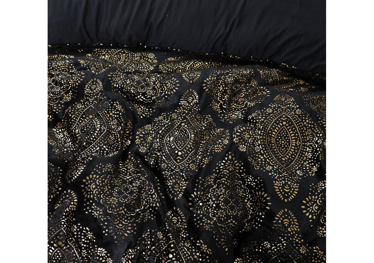 Housse de Couette Glamour Flanel Art - Noir 200 x 200/220 cm - 17019074 - Sleeptime