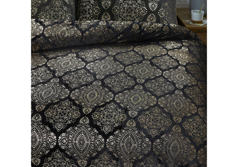 Housse de Couette Glamour Flanel Art - Noir 200 x 200/220 cm - 17019074 - Sleeptime Housse de Couette Glamour Flanel Art - Noir 200 x 200/220 cm - 17019074 - Sleeptime