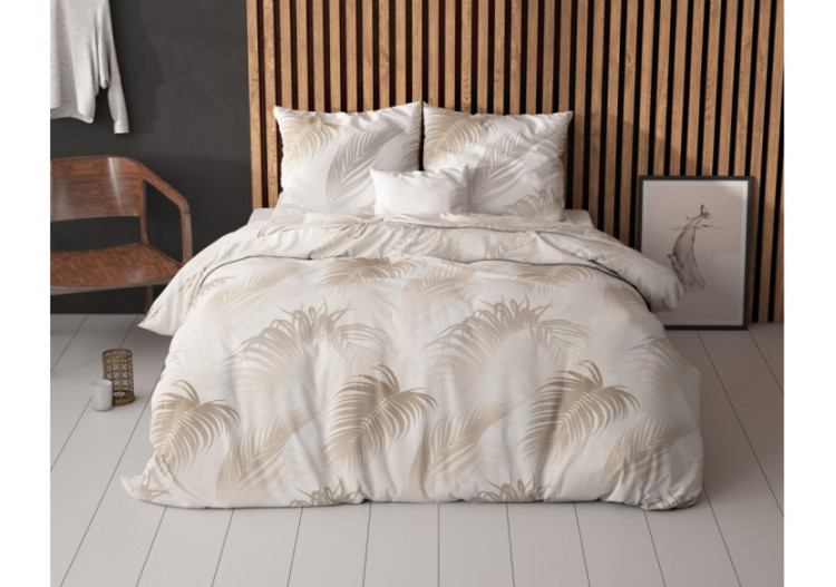 Housse de Couette Jayda Taupe - 80% Coton, 20% Polyester, 140 x 220 cm - Jayda Taupe 140 x 220 - Royal Textile