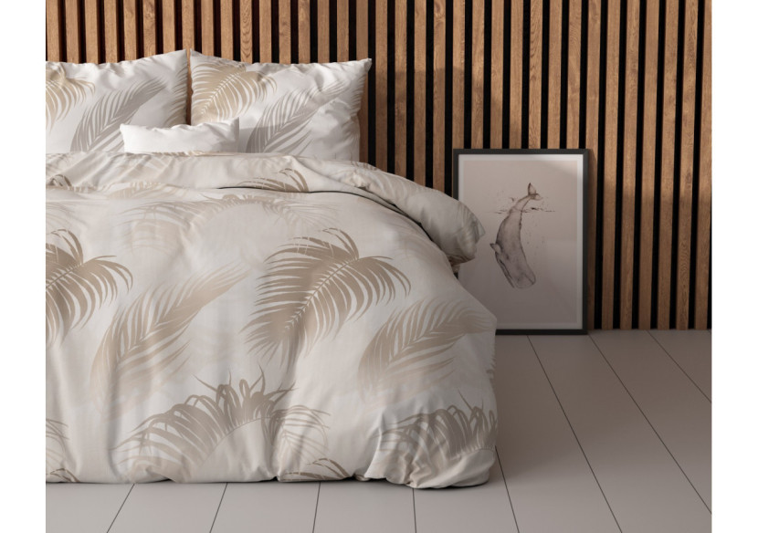 Housse de Couette Jayda Taupe - 80% Coton, 20% Polyester, 140 x 220 cm - Jayda Taupe 140 x 220 - Royal Textile
