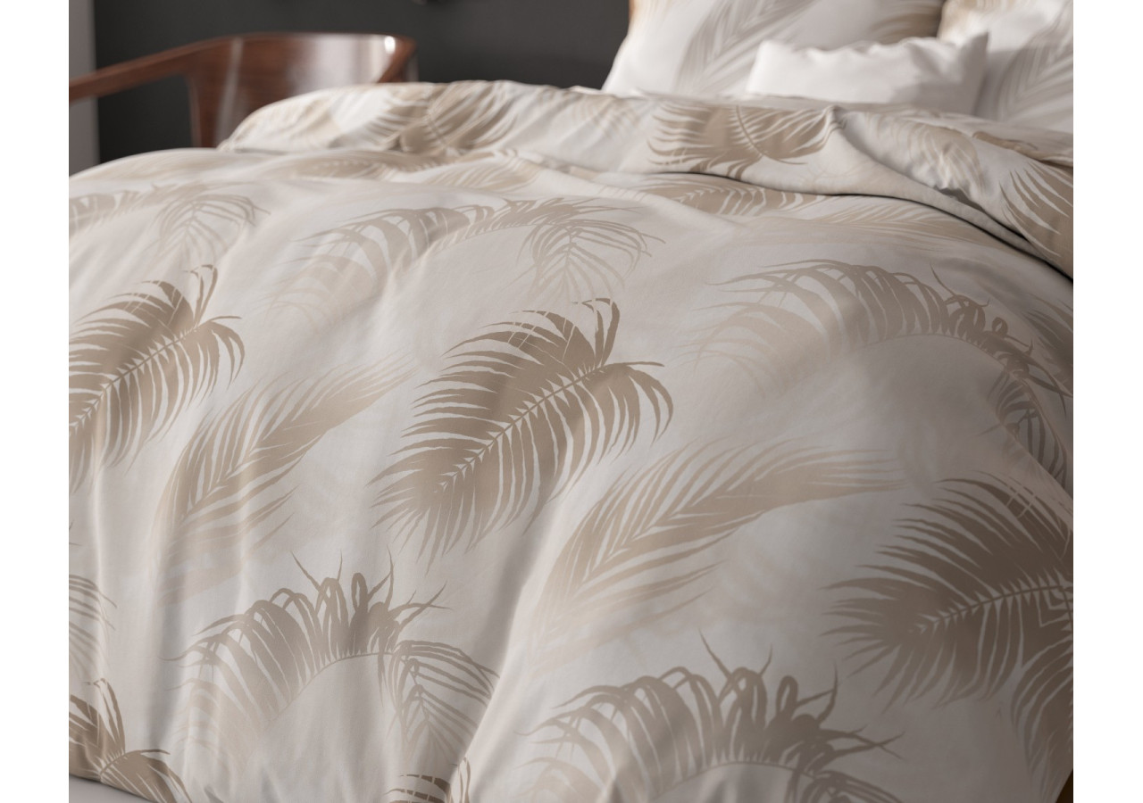 Housse de Couette Jayda Taupe - 80% Coton, 20% Polyester, 140 x 220 cm - Jayda Taupe 140 x 220 - Royal Textile