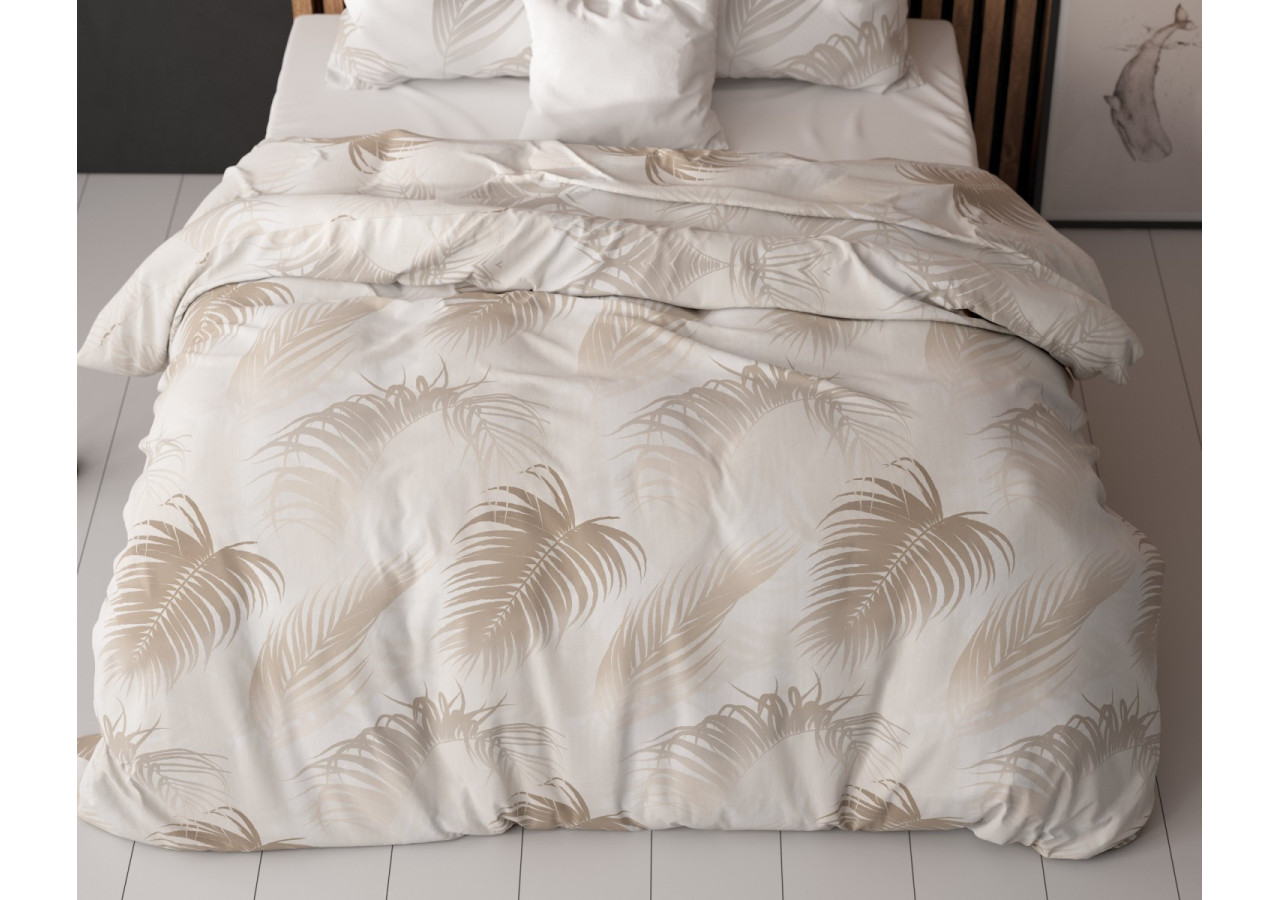 Housse de Couette Jayda Taupe - 80% Coton, 20% Polyester, 140 x 220 cm - Jayda Taupe 140 x 220 - Royal Textile