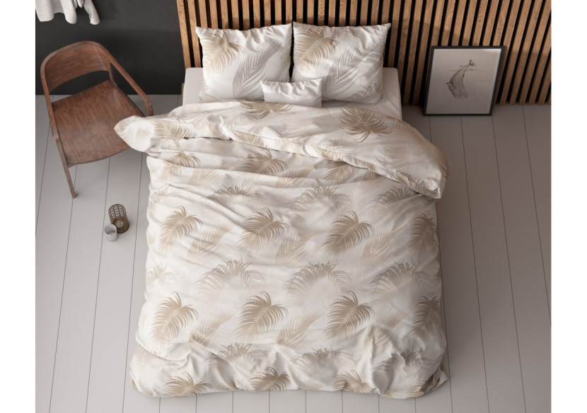Housse de Couette Jayda Taupe - 80% Coton, 20% Polyester, 140 x 220 cm - Jayda Taupe 140 x 220 - Royal Textile