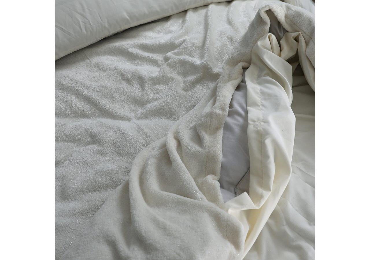 Housse de Couette Glamour Flanel Deco Foil - 240 x 200/220 cm, Chic et Douceur - 17019065 - Sleeptime