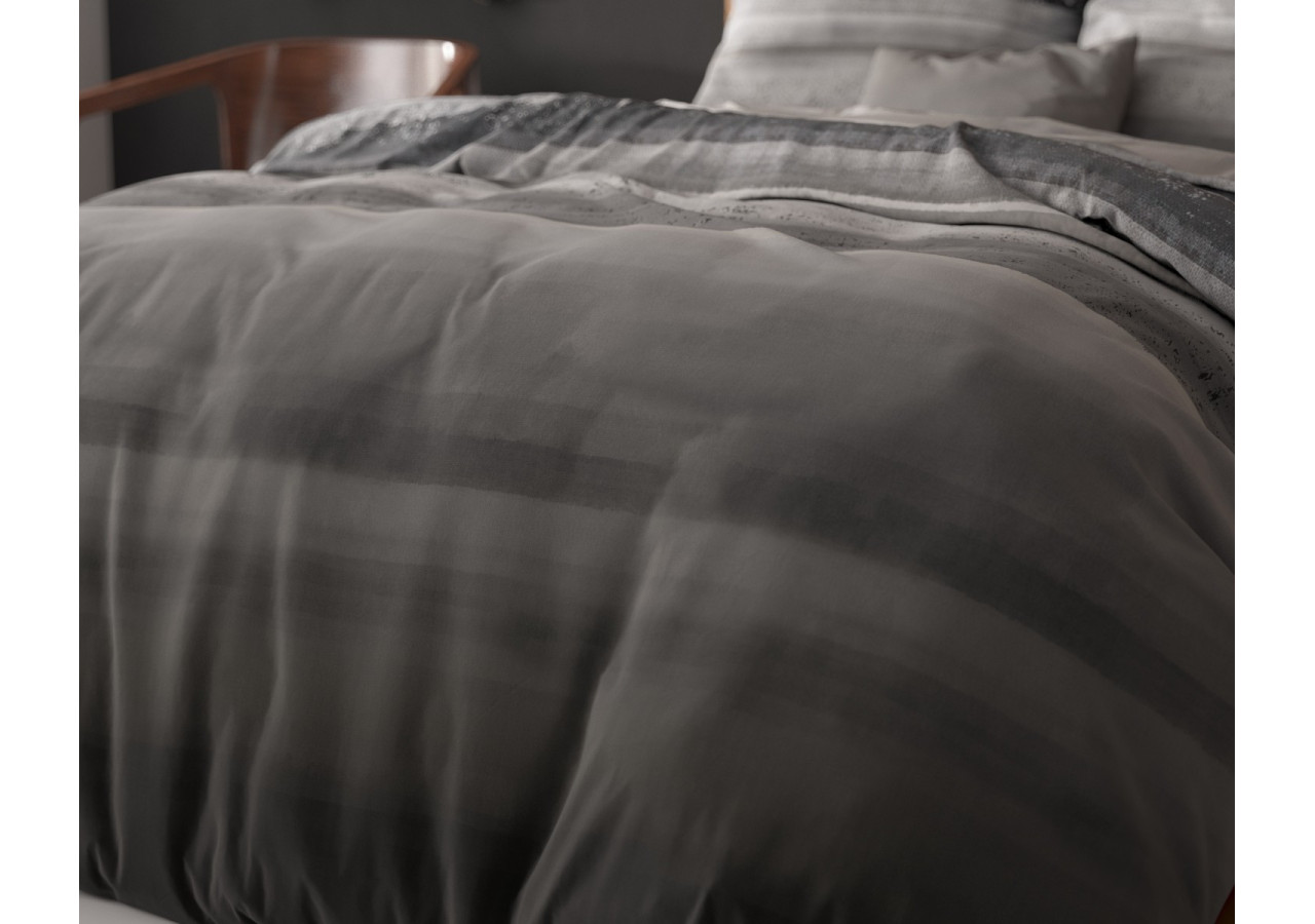 Housse de Couette Marcus Antracite - 100% Coton 240 x 220 cm - 14019378 - Sleeptime