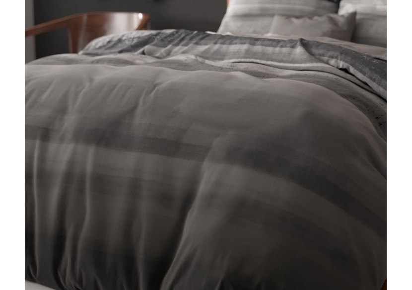 Housse de Couette Marcus Antracite - 100% Coton 240 x 220 cm - 14019378 - Sleeptime