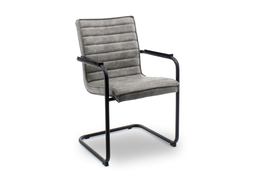 Chaise de salle à manger Workliving Haven - Simili cuir gris - 3000483 - Workliving