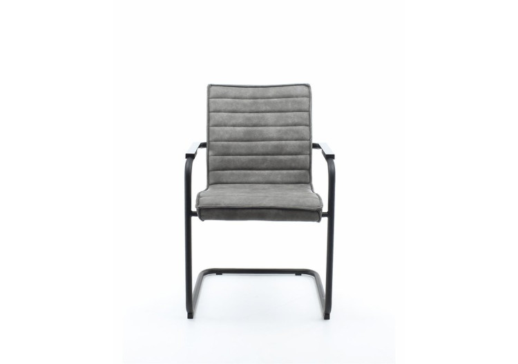 Chaise de salle à manger Workliving Haven - Simili cuir gris - 3000483 - Workliving 2