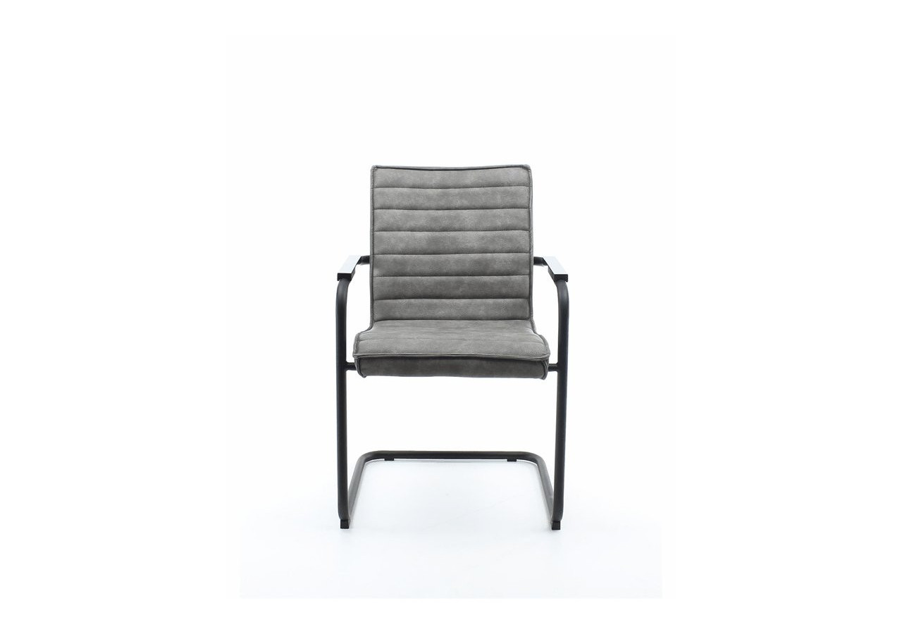 Chaise de salle à manger Workliving Haven - Simili cuir gris - 3000483 - Workliving