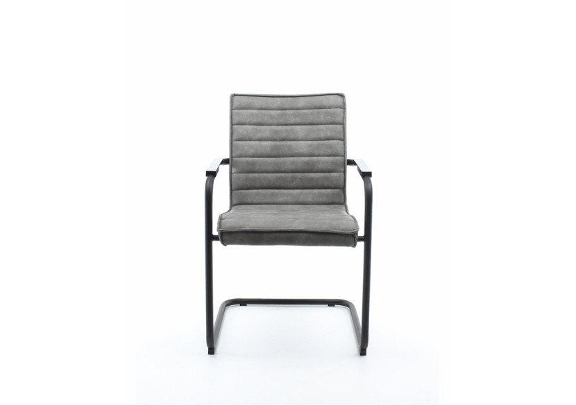 Chaise de salle à manger Workliving Haven - Simili cuir gris - 3000483 - Workliving
