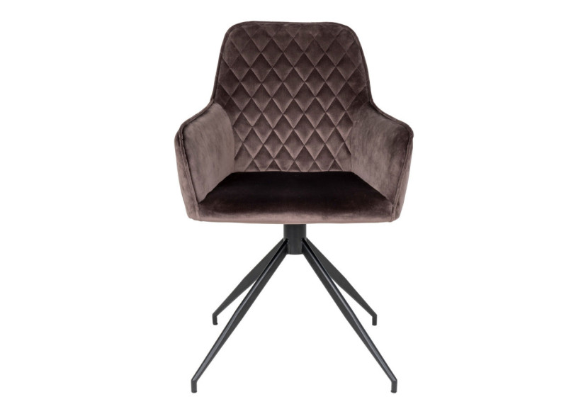 Chaise de Salle à Manger Harbo avec Rotation - Velours champignon avec pieds noirs - 1001168 - House Nordic Chaise de Salle à Manger Harbo avec Rotation - Velours champignon avec pieds noirs - 1001168 - House Nordic