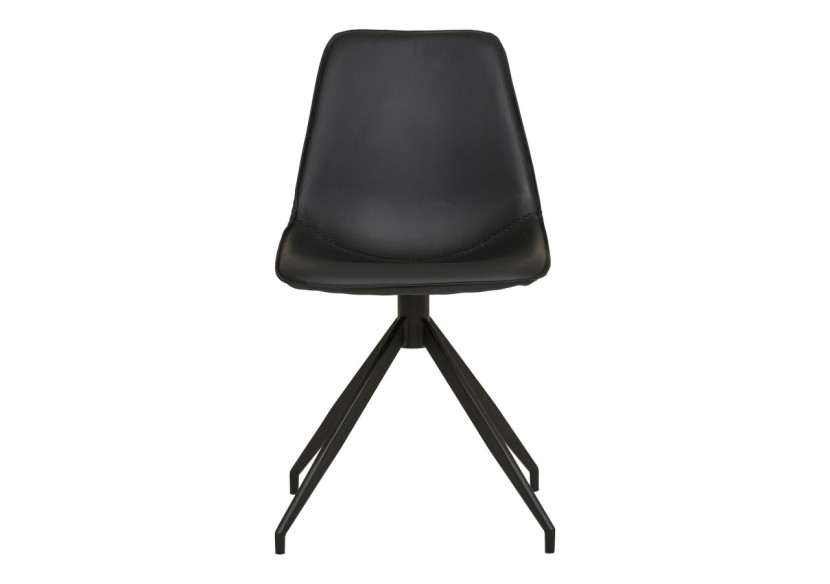 Chaise de Salle à Manger MONACO - Tissu PU noir avec rotation - 1001281 - House Nordic Chaise de Salle à Manger MONACO - Tissu PU noir avec rotation - 1001281 - House Nordic